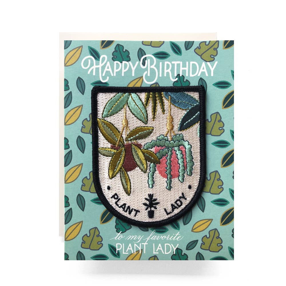 Patch Greeting Card - Plant Lady Birthday