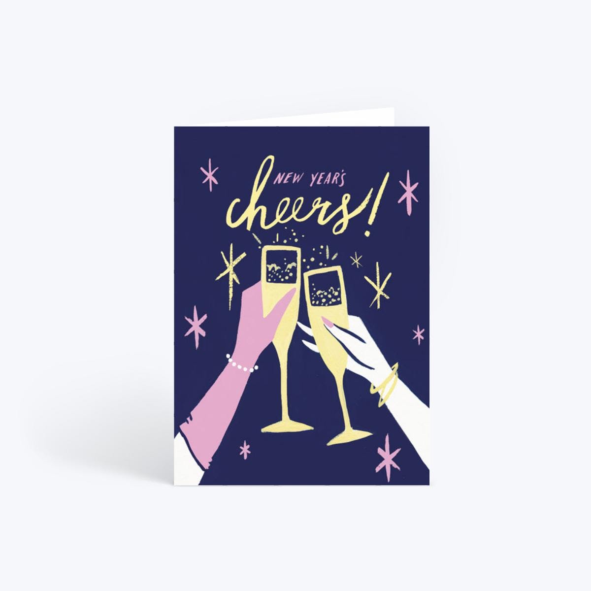 New Years Cheers ~ Notecard Set of 8